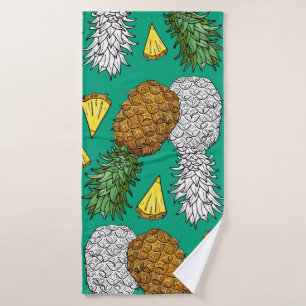 Ananas aux feuilles, petits morceaux. Pat sans joi