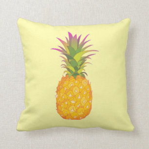 Ananas - coussin tropical jaune
