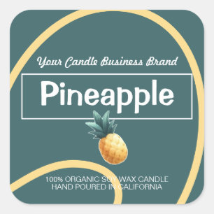 Ananas Cute Style Soy Moderne Bougies Étiquette