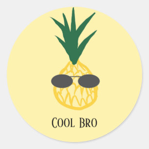 Ananas drôle avec lunettes de soleil Sticker Modèl