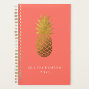 Ananas en or élégant   Corail