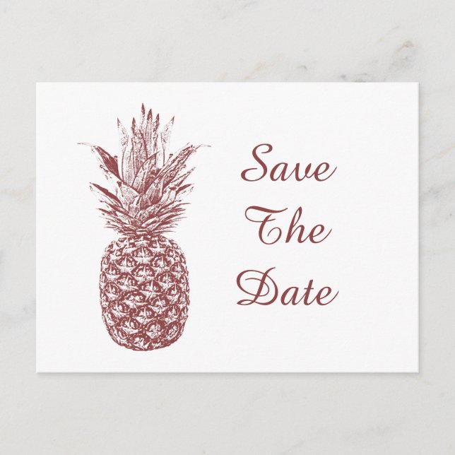 Ananas Enregistrer La Date Cartes Postales (Devant)