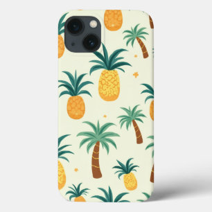 Ananas et palmier motif design ipone coques