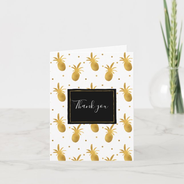 Ananas et Points Chic Gold Merci (Devant)