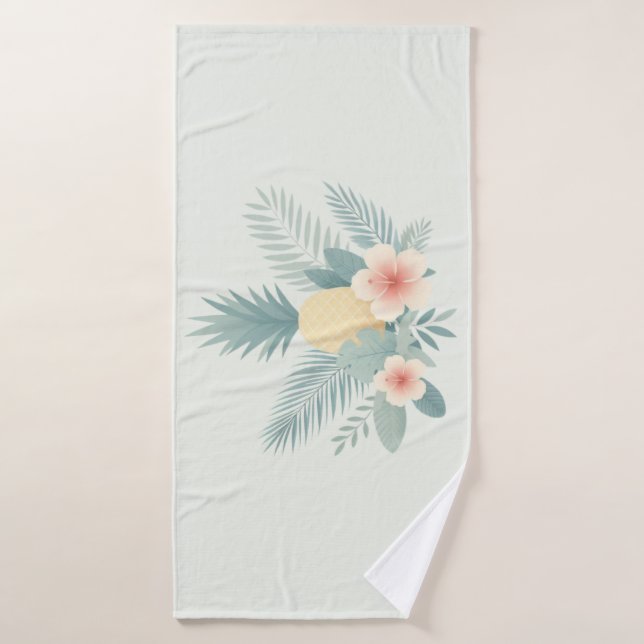 Ananas floral & Hawaiian (Serviette de bain)