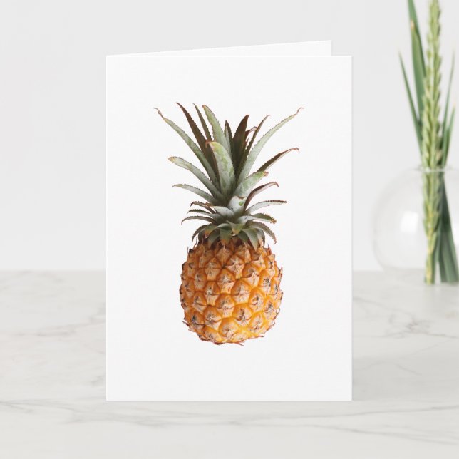 Ananas Jaune Funky Votre Carte de voeux Texte (Devant)