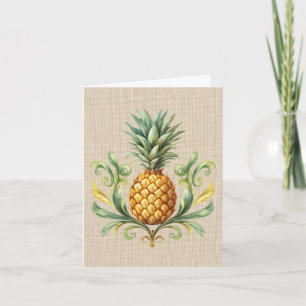 Ananas Jaune Vintage Tropical