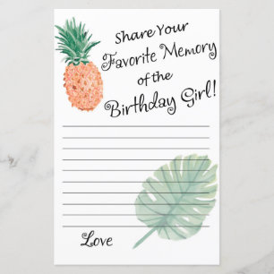 ananas Mémoire préférée de la fille d'anniversaire