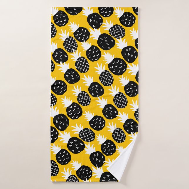 Ananas noir (Serviette de bain)