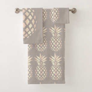 Ananas rose et gris d'or d'en cuivre assez éléga