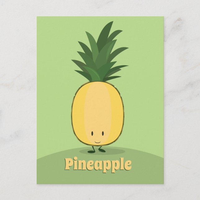 Ananas souriant | Carte postale (Devant)