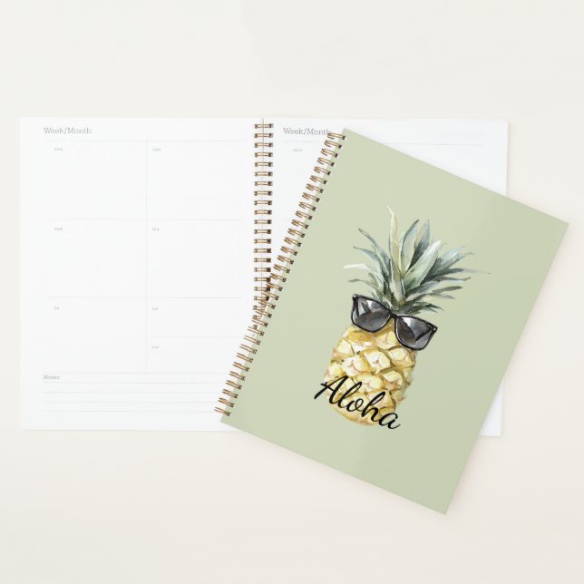 Ananas Tropical Aloha avec Lunettes de Soleil (Devant avec enveloppe)