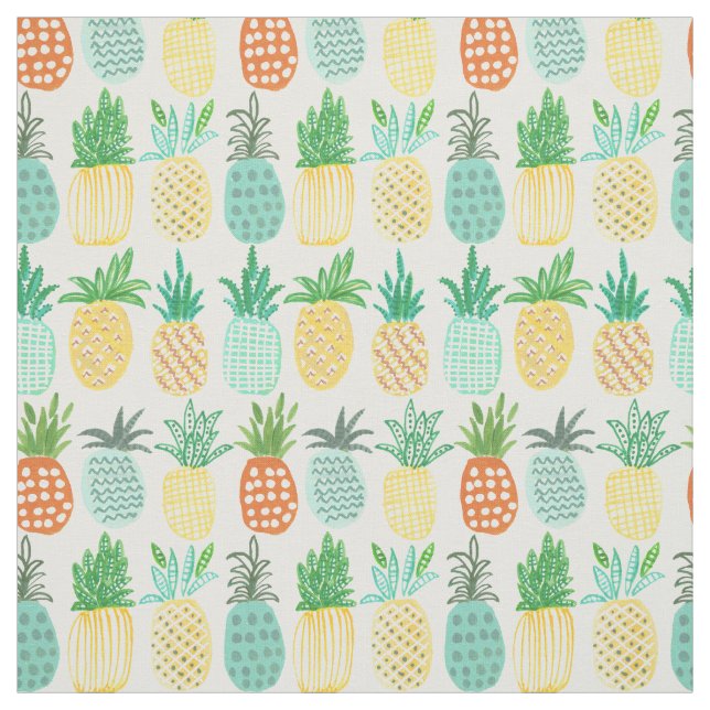 Ananas tropical | Été | Tissu (Échantillon)