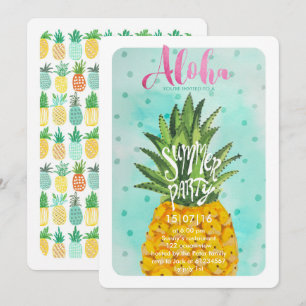 Ananas Tropical   Invitation pour une Soirée Luau 