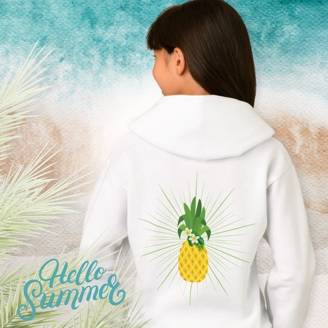Ananas tropical jaune (Yellow Tropical Pineapple Hoodie)