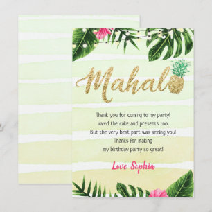 Ananas tropical Mahalo Carte de remerciements
