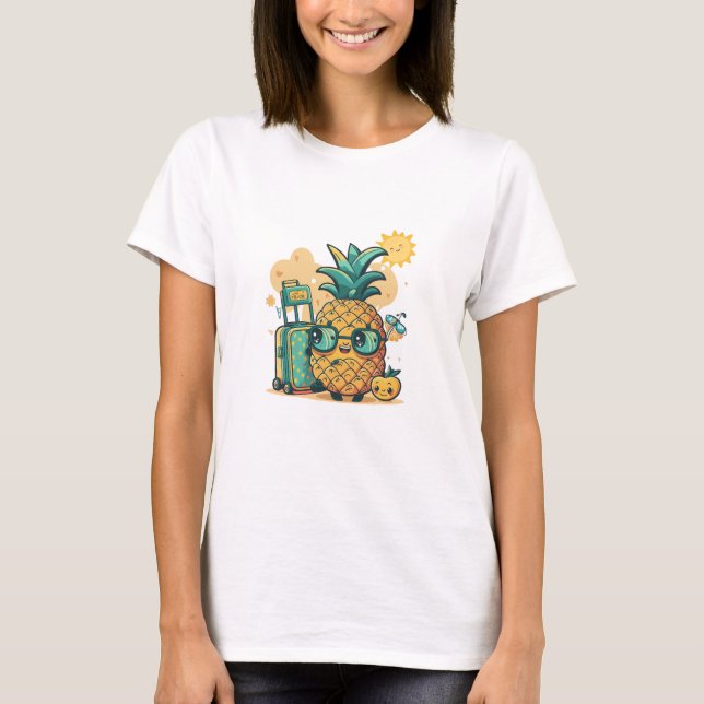 Ananas Vacances - Jolie T-shirt été voyage (Devant)