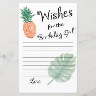 ananas Voeux pour la fille d'anniversaire