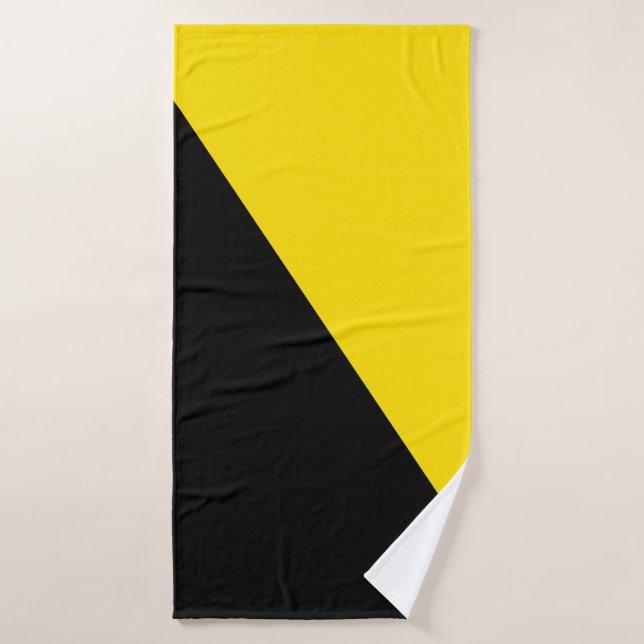 Anarcho capitalisme drapeau anarchie symbole jaune (Serviette de bain)