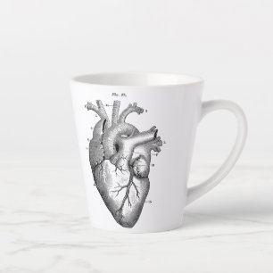 Anatomie Coeur Humain Café d'Art Vintage Latte Mug