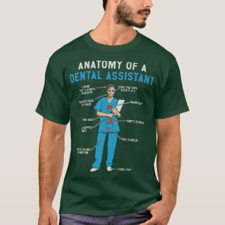 Anatomie de l'assistant dentaire TShirt et des cad