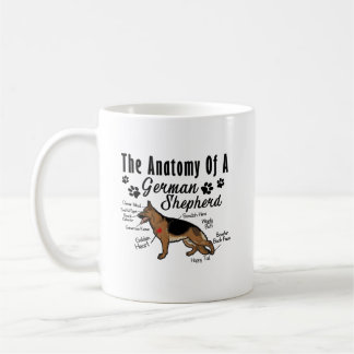 Anatomie de tasse de berger allemand