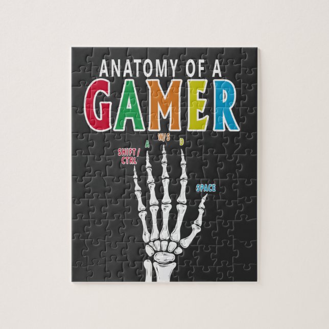 Anatomie D'Un Joueur Squelette Main Drôle Puzzle (Vertical)