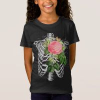 Anatomie vintage | Crevettes avec T-shirt Fleurs