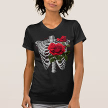 Anatomie vintage | Crevettes avec T-shirt Fleurs