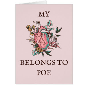 Anatomy Heart   Edgar Allan Poe Greeting Card