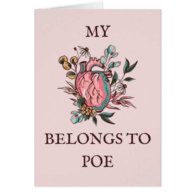Anatomy Heart | Edgar Allan Poe Greeting Card (Devant)