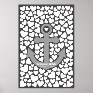 Anchor Guest Book Poster - 150 Signatures