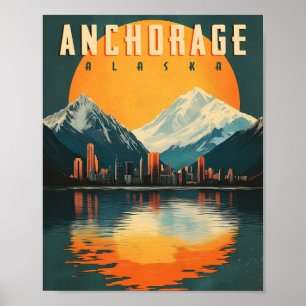 Anchorage, Alaska Poster - Vues époustouflantes de