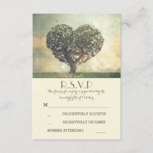 Ancien arbre mariage campagnard rustique cartes RS