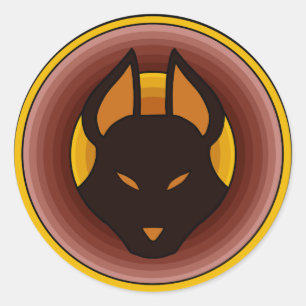 Ancien Autocollant Logo de Dieu égyptien Wepwawet