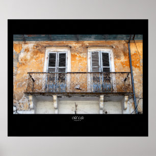 Ancien balcon, Limassol, affiche chypriote