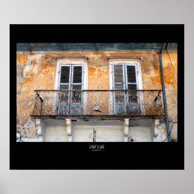 Ancien balcon, Limassol, affiche chypriote (Devant)