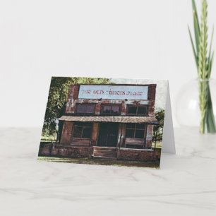 Ancien bâtiment de Timer Anniversaire Carte