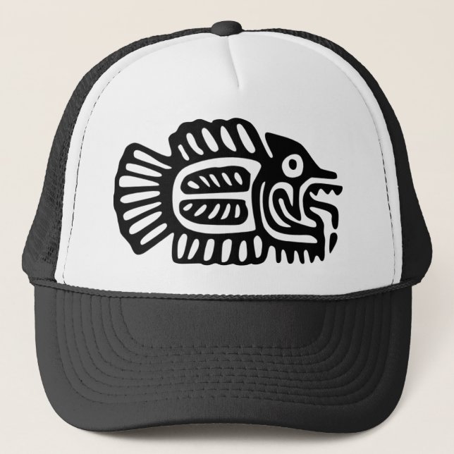Ancien Casquette mexicain de poisson Motif (Devant)