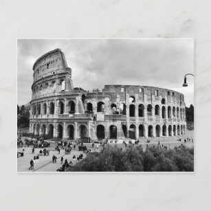Ancien Colisée de Rome noir & blanc Carte postale