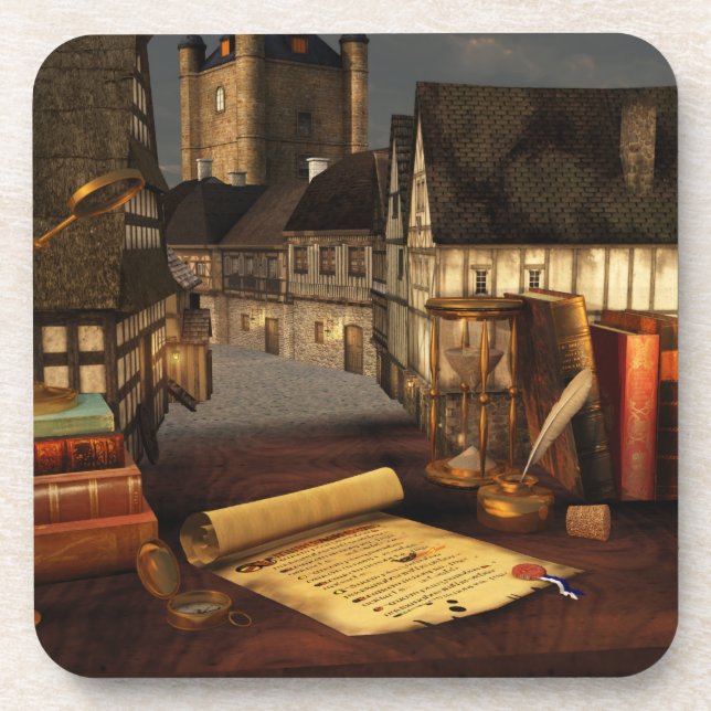 Ancien Dessous de verre de liège Horizons (Devant)