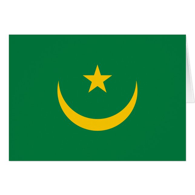 Ancien drapeau de Mauritanie (Devant horizontal)