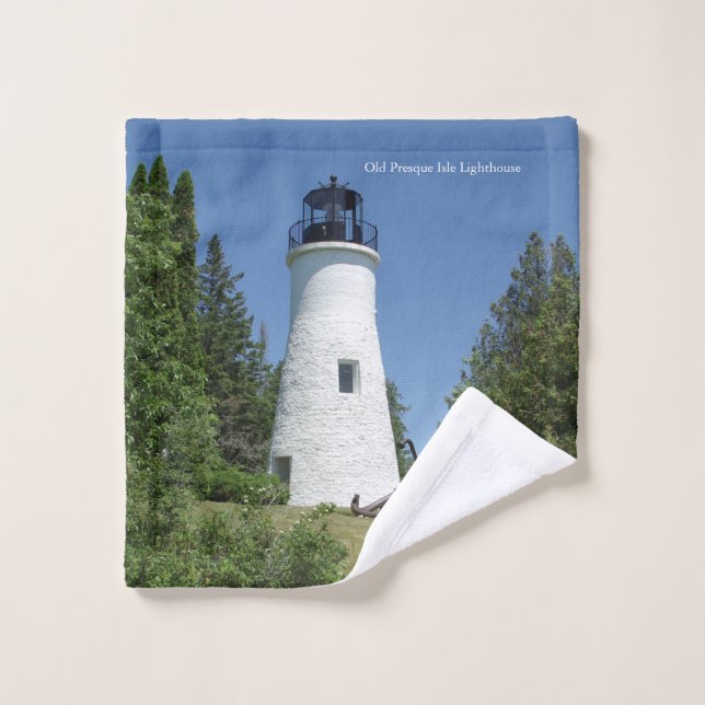 Ancien ensemble de serviettes du phare de Presque  (Gant de toilette)
