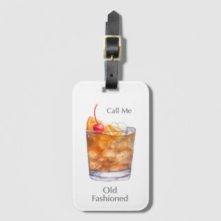Ancien étiquette de bagage à cocktail bourbon