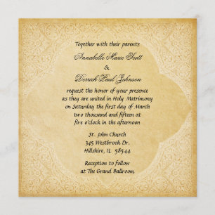 Ancien Faire-part de mariage romain