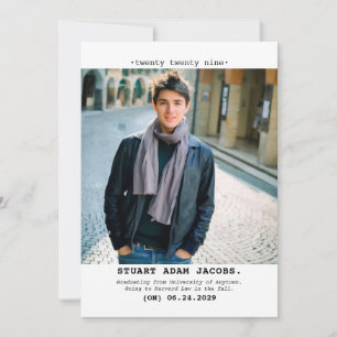 Ancien Faire-part d'études de la machine à écrire.