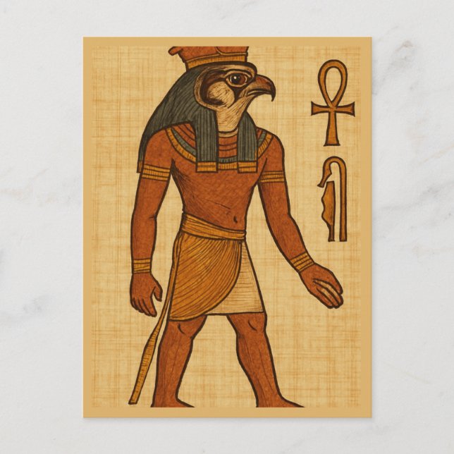 Ancien Horus Sacré Art de carte postale égyptienne (Devant)