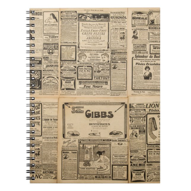 Ancien journal : arrière - plan de papier vintage. (Devant)