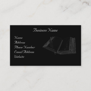 Ancien livre et stylo plume Cartes de visite