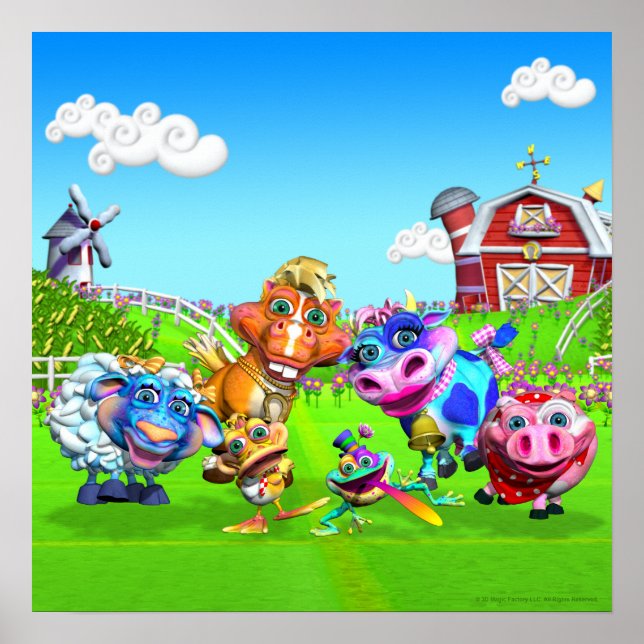 Ancien Mac Donald 18x18 Poster (Devant)